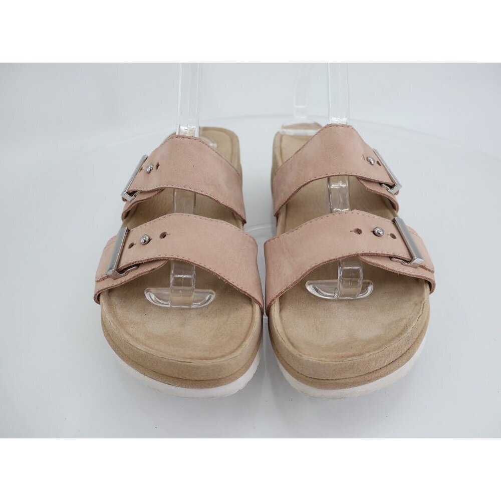 Earth Women's Canyon Ruby Sandal Size 7 Low Wedge Slide Blush Straps Buckle - Picture 4 of 14